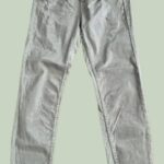 Jeans “ Monari “ Größe 36 in Khakigrün/Silber 98% Baumwolle