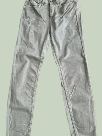 Jeans “ Monari “ Größe 36 in Khakigrün/Silber 98% Baumwolle