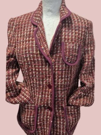 Blazer “ IRB Fashion “ Größe 36 in Beere/Beige gemustert 30% Wolle