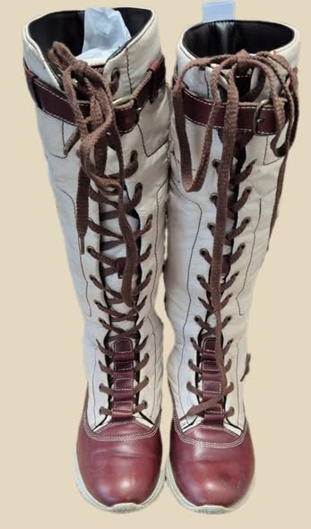 Stiefel “ Geox “ Größe 38 in Schokobraun/Beige/Leder/Textil