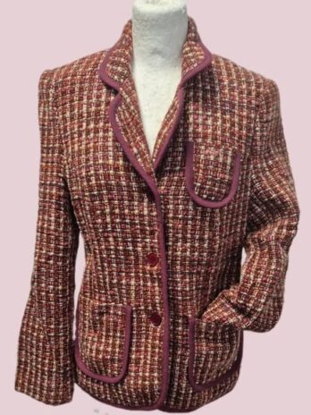 Blazer “ IRB Fashion “ Größe 36 in Beere/Beige gemustert 30% Wolle