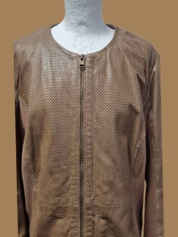 Jacke “ Jones “ Größe 40/42 in Haselnussbraun/Leder