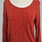 Shirt “ Gudrun Sjöden “ Größe 38 in Terracotta/Beige gemustert 94% Lyocell