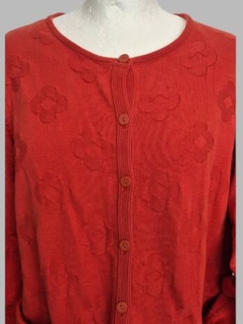 Cardigan “ Gudrun Sjöden “ Größe 38 in Terracotta 100% Baumwolle