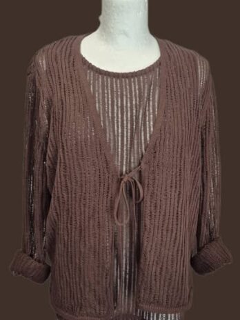 Weste & Top “ S. Oliver “ Größe 40 in Schokobraun 73% Viscose