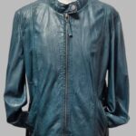 Jacke “ Jones “ Größe 38 in Petrol/Leder