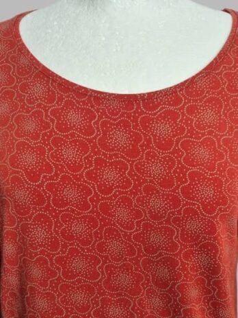 Shirt “ Gudrun Sjöden “ Größe 38 in Terracotta/Beige gemustert 94% Lyocell