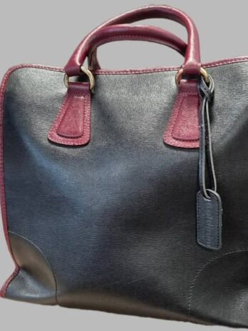 Tasche “ Baldinini “ in Schwarz/Weinrot/Leder Breite ca 34cm Höhe ca 31cm