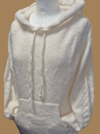 Hoodie “ Made in Italy “ Größe 38 in Offwhite