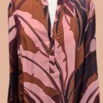 Bluse “ Jones “ Größe 38 in Beere/Cognac/Rosa 100% Viscose
