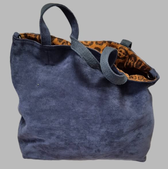 Tasche " Paolo Bags " in Dunkelblau/Feincord extra Innentasche Breite ca 43cm Höhe ca 32cm – Bild 2